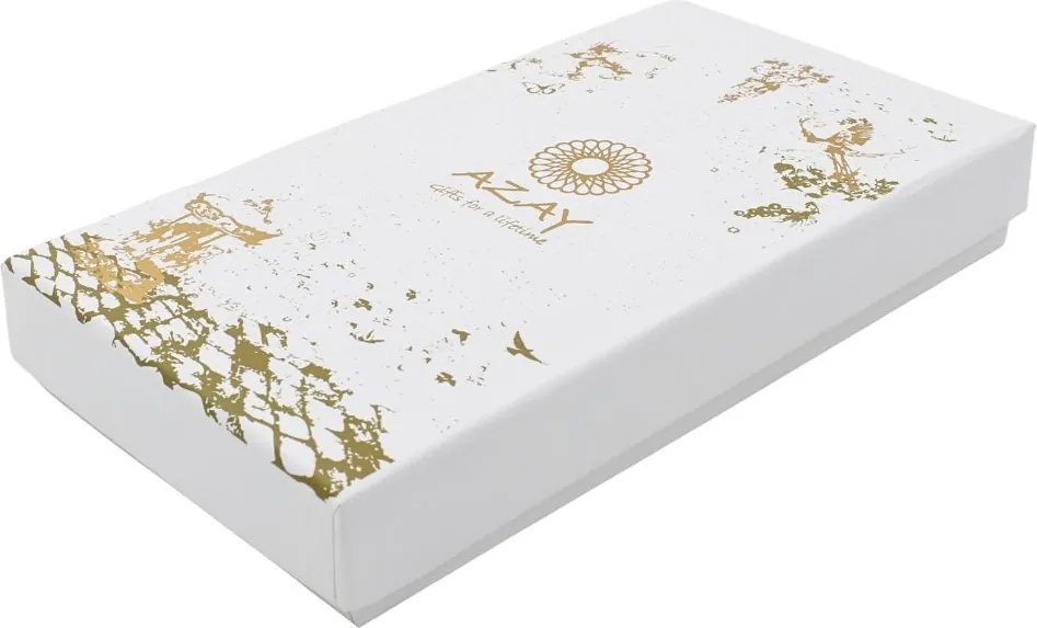 Set tacâmuri copii AZAY ursuleț albastru, linguriță și furculiță, cutie cadou elegantă cu tissue paper, 14.5 cm