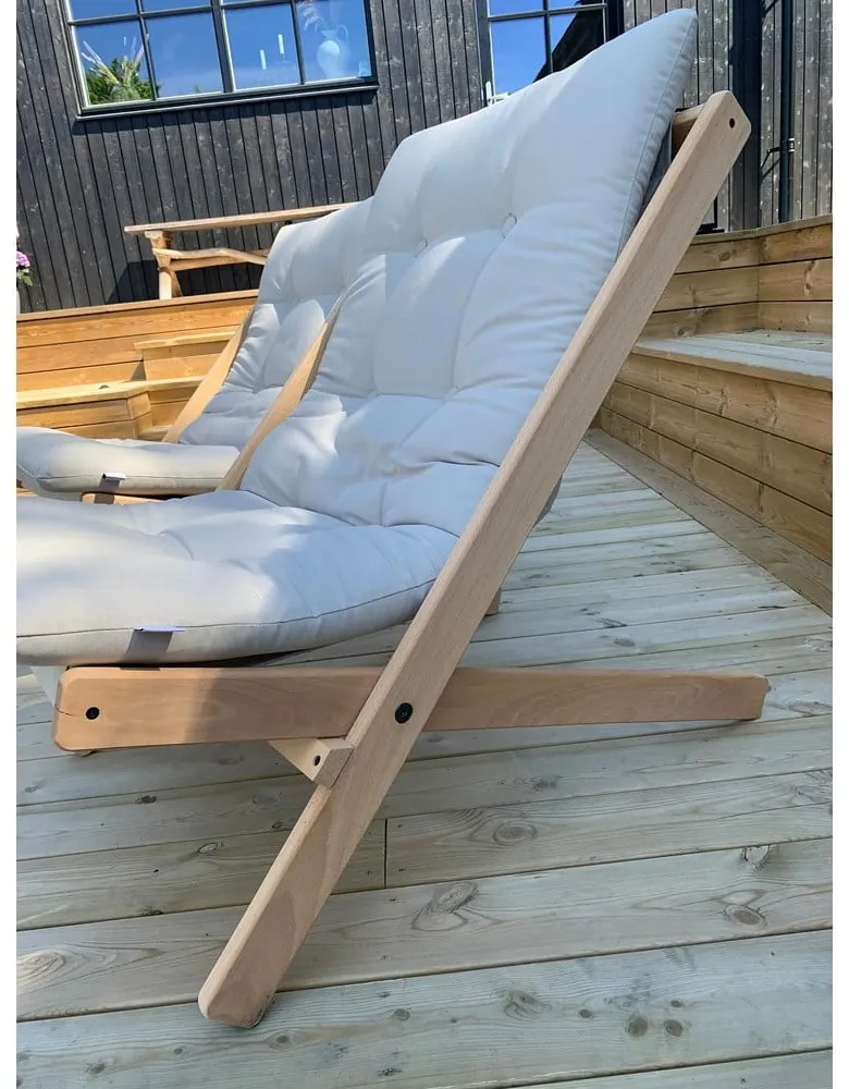 Fotoliu pliabil Karup Design Boogie Raw/Linen Beige