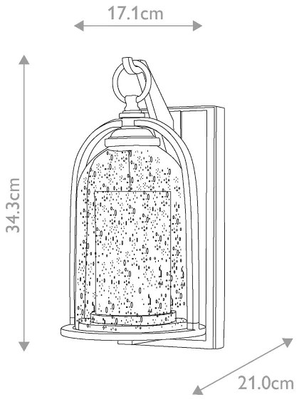 Aplică de exterior QUINCY 1xE27/100W/230V IP44 Elstead HK-QUINCY-S