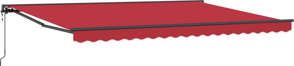 vidaXL Cort electric retractabil Roșu 4 × 3,5 m