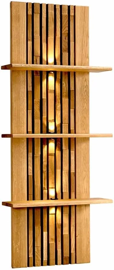 Etajera stejar masiv Urban, 44 × 29 × 138 cm