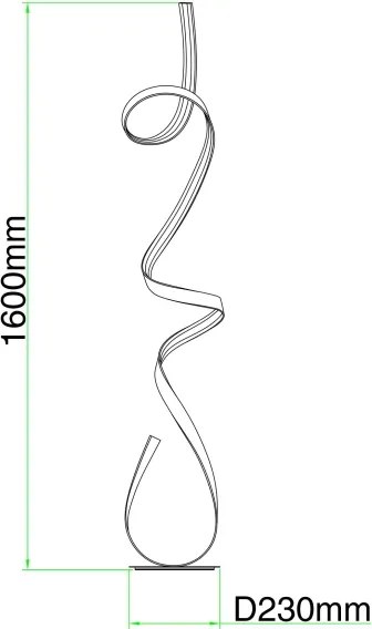 Ondaluce - Lampă LED de podea dimmabilă LUMEN LED/30W/230V, argintie