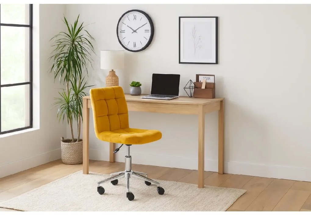Scaun de birou galben Q-020 VELVET