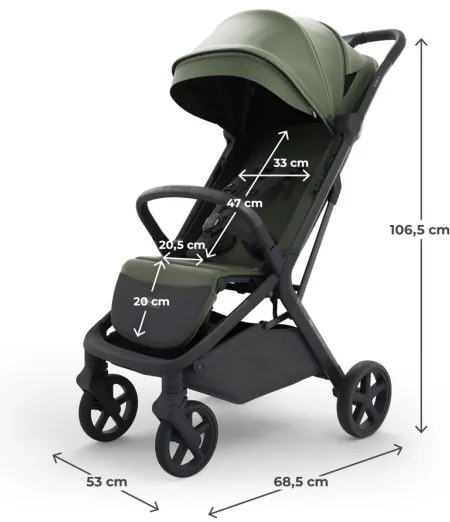 KINDERKRAFT SELECT - Cărucior sport NUBI 3 Mystic Green