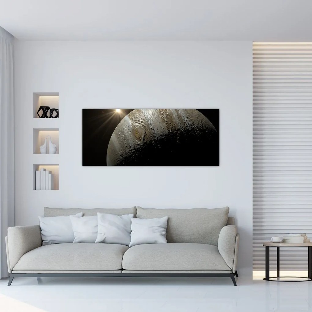 Tablou cu planetă în cosmos (120x50 cm)
