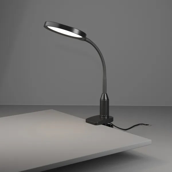 Eglo LAURO 902174 - Lampă LED reglabilă cu clemă LED/5,5W/230V 2700/4000/6500K, neagră