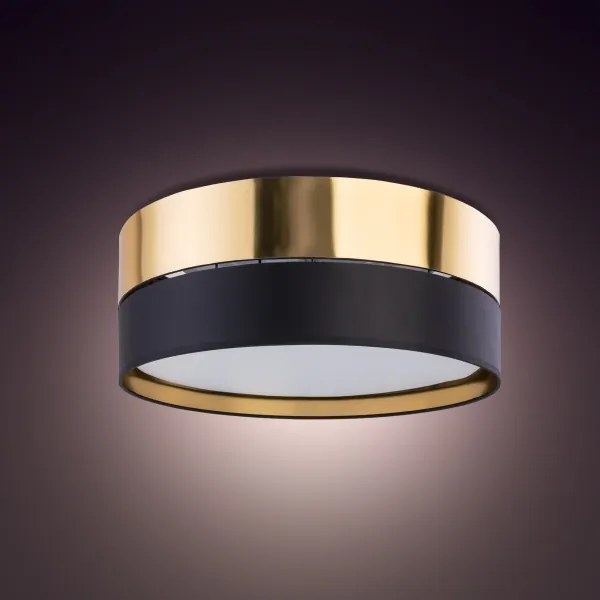 Plafonieră HILTON 3xE27/15W/230V d. 45 cm alamă/neagră