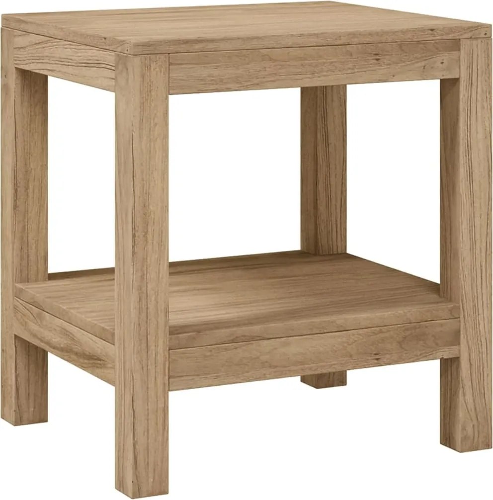 vidaXL Măsuță laterală de baie, 45x35x45 cm, lemn masiv de tec