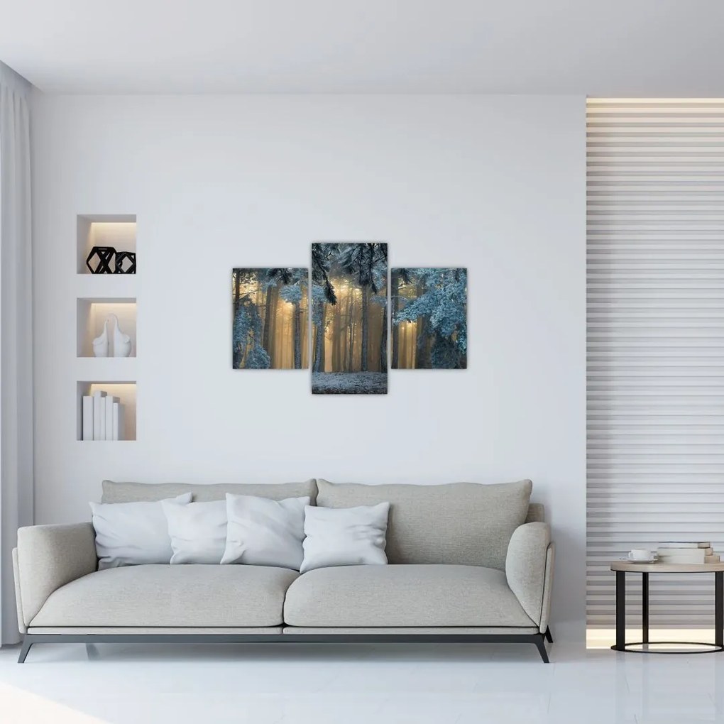 Tablou cu pădure înzăpezită (90x60 cm)