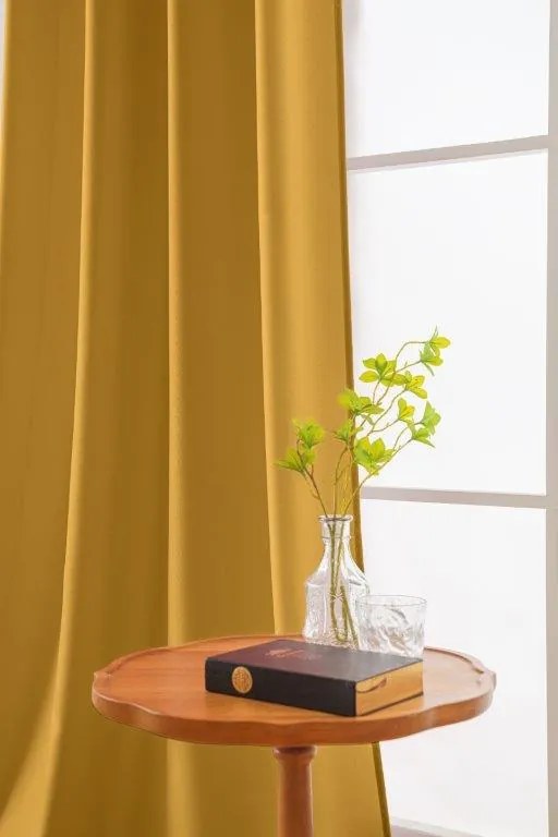 Draperie mustar cu rejansa OXFORD 140x250 cm