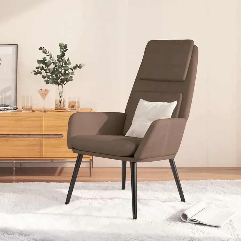 341321 vidaXL Scaun de relaxare, gri taupe, material textil