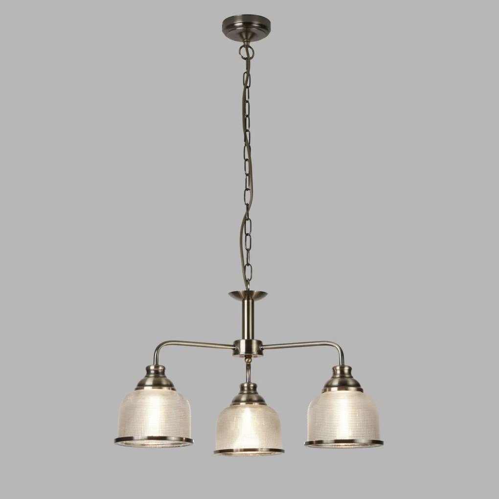 Lustra suspendata design clasic Bistro II 3L alama antique 1683-3AB SRT
