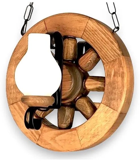 Lustră pe lanț Brilagi ROATA 2xE14/40W/230V fag