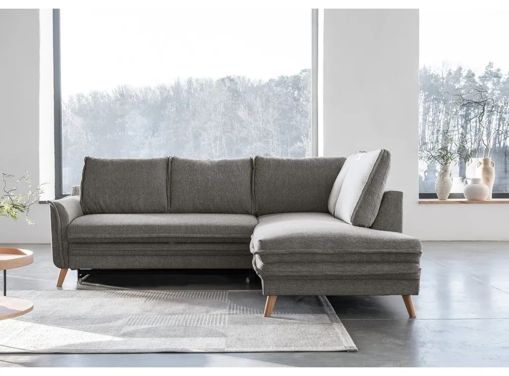 Colțar gri extensibil (cu colț pe partea dreaptă) Charming Charlie – Miuform