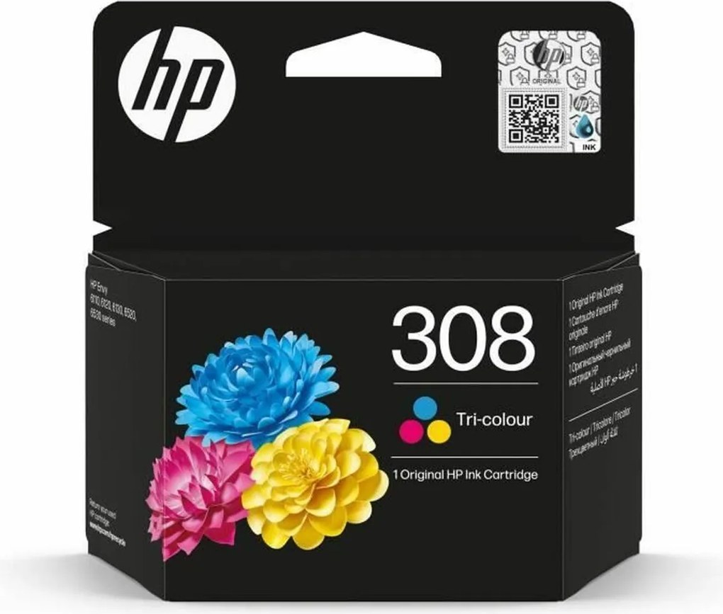 Cartuș cu Cerneală Originală HP 308 Negru Cyan/Magenta/Galben (1 Unități)