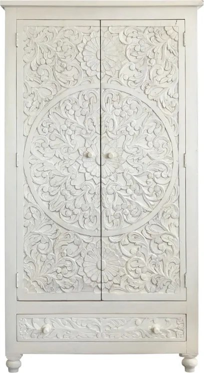 Șifonier crem din lemn de mango 180x40 cm Kalhana – Støraa