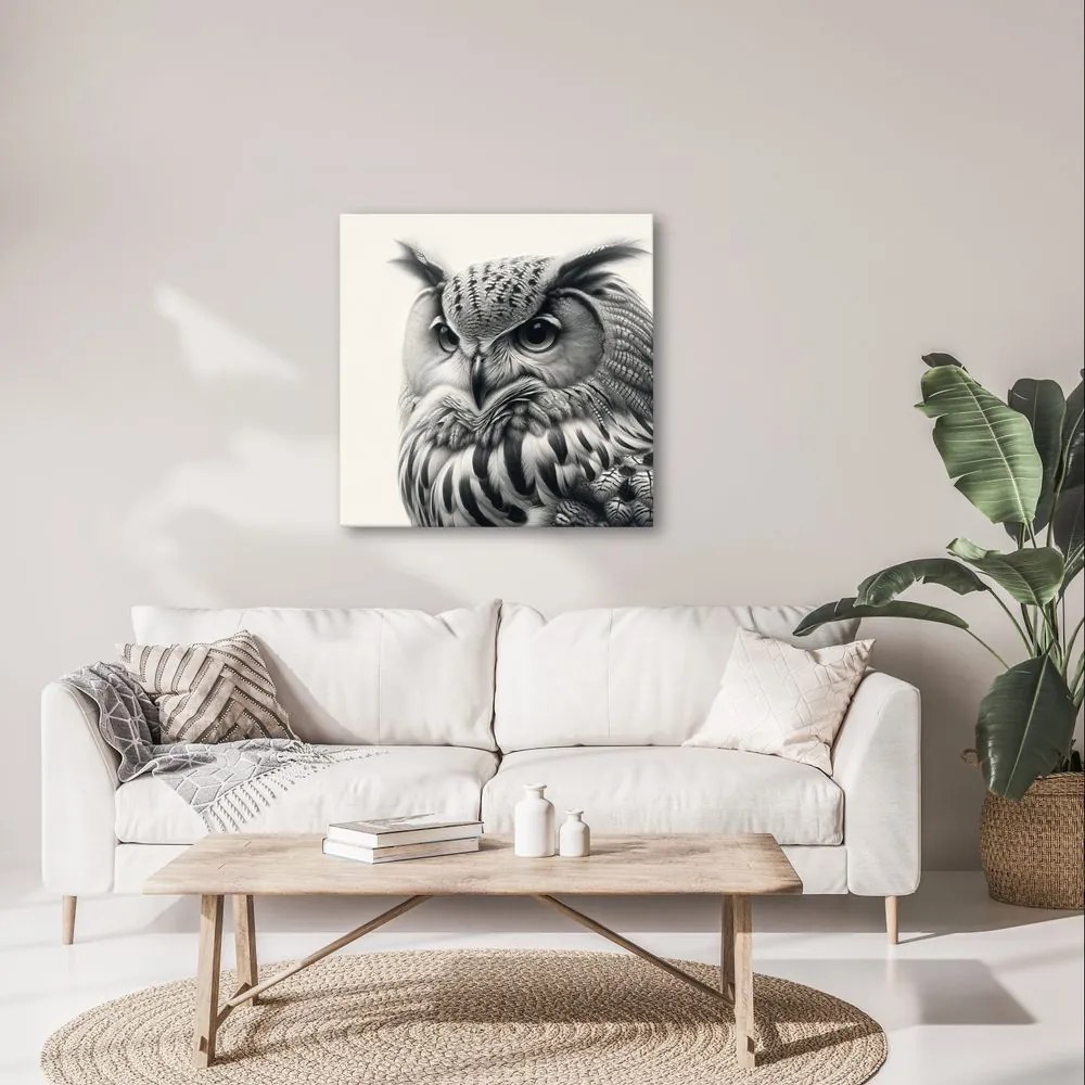 Tablou portret realist bufniță