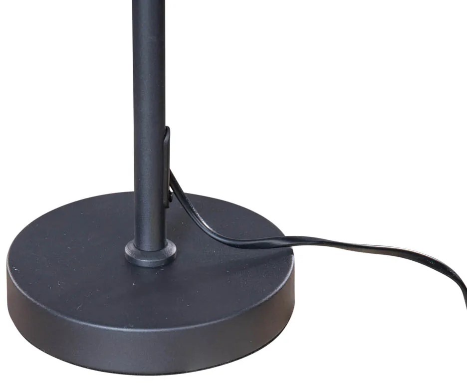 Lampă de masă neagră cu abajur din velur cu design de crocodil 35cm - Parte