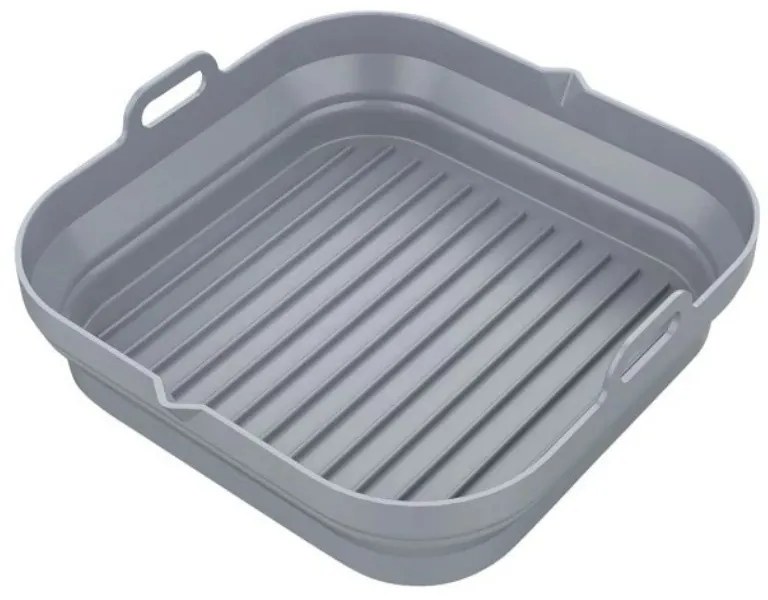 Set 2 forme din silicon pentru Airfryer Klausberg KB 7790, 21x20.3 cm, Pana la 230°C, Fara BPA, Gri
