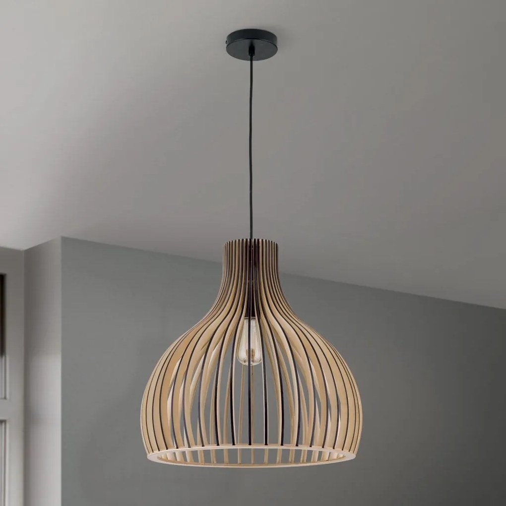 Lustra/Pendul modern din lemn stil scandinav ERIK D-45cm