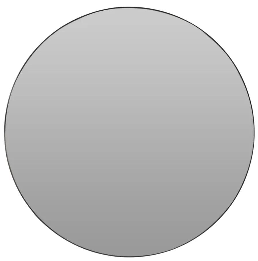 Oglindă rotundă cadru negru 55 cm