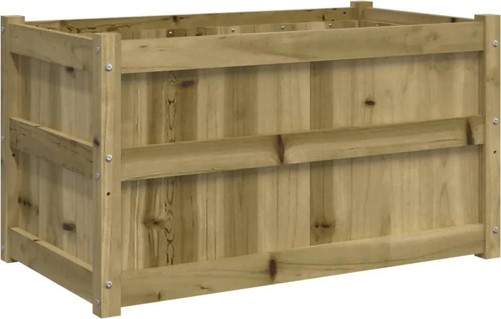 vidaXL Jardinieră de grădină, 90x50x50 cm, lemn de pin impregnat