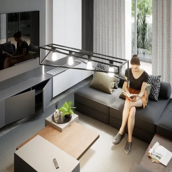 Lustră pe cablu GOTE 4xE27/60W/230V