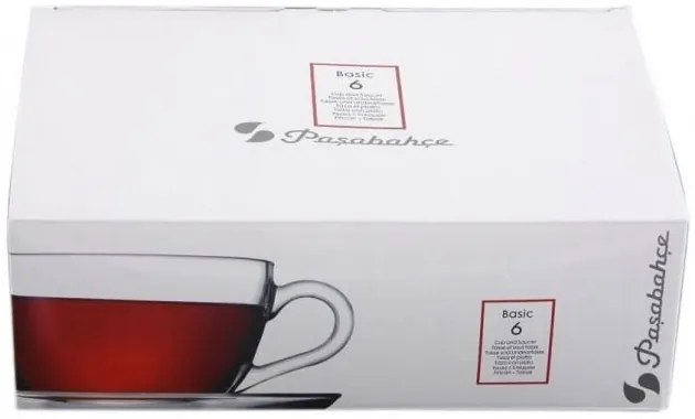 Set servire ceai sau cafea, 12 piese, 6 persoane, Basic