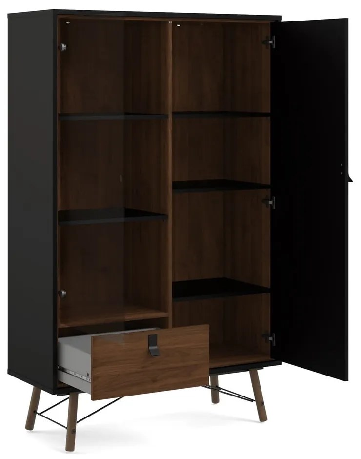 Vitrină Tvilum Ry, negru