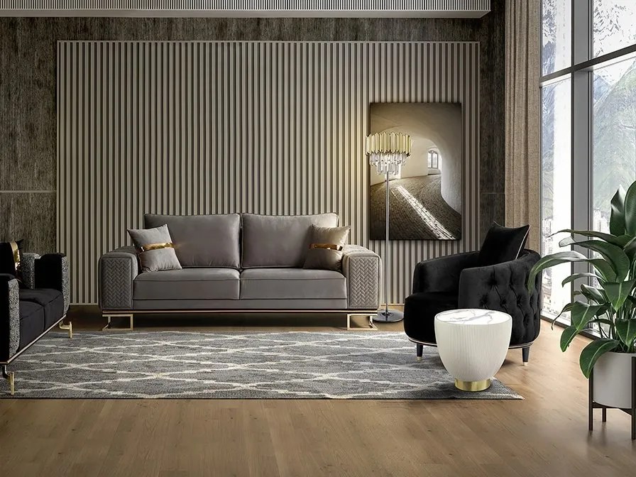 Masuta laterala design modern Candy alb/alama 47cm