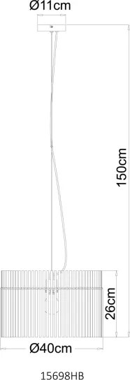 Globo 15698HB - Lampă suspendată pe cablu GORLEY, 1xE27/60W/230V