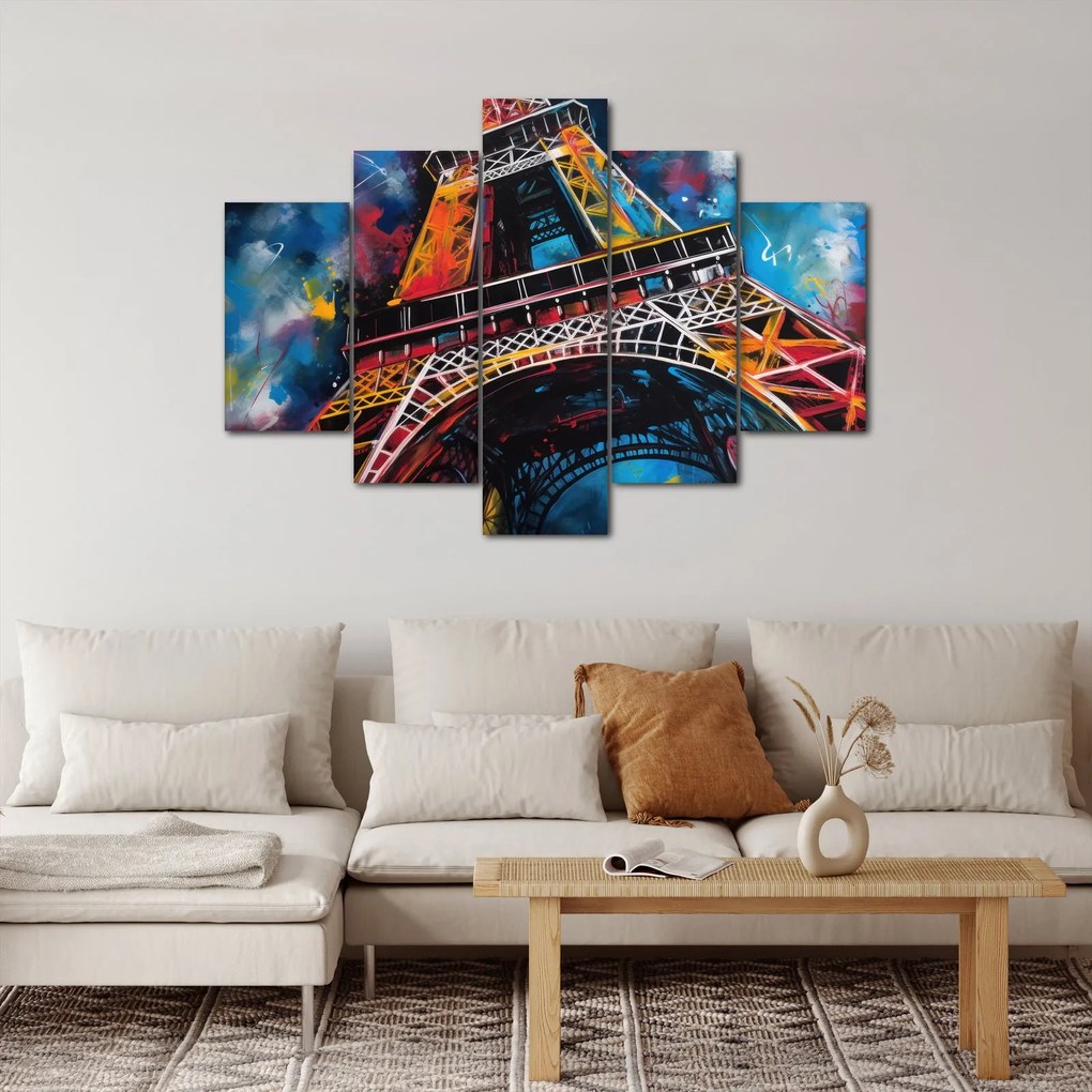 Tablou - Pictură a Turnului Eiffel II. (150x105 cm)