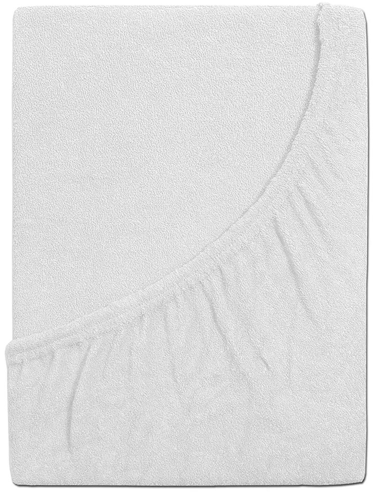 Cearșaf de pat 4Home Perfect frotir alb, 90 x 200 cm