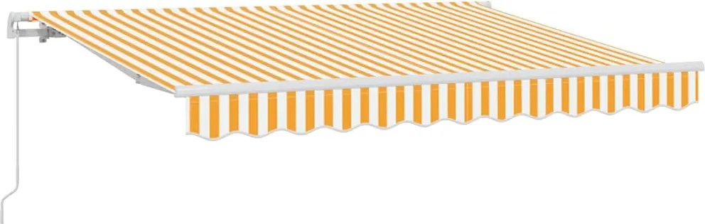 vidaXL Cortina Retractabilă Manual Galben 250 x 200 cm țesătură