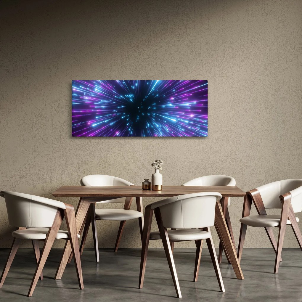Tablou - Spațiu neon (120x50 cm)