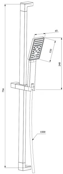 OMNIRES JIMJIM-SCR - Set de duș JIMJIM crom lucios