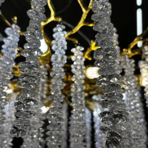 Lustră pe cablu Zuma Line MD3720-1-EGN DIJON 8xG9/3,5W/230V auriu