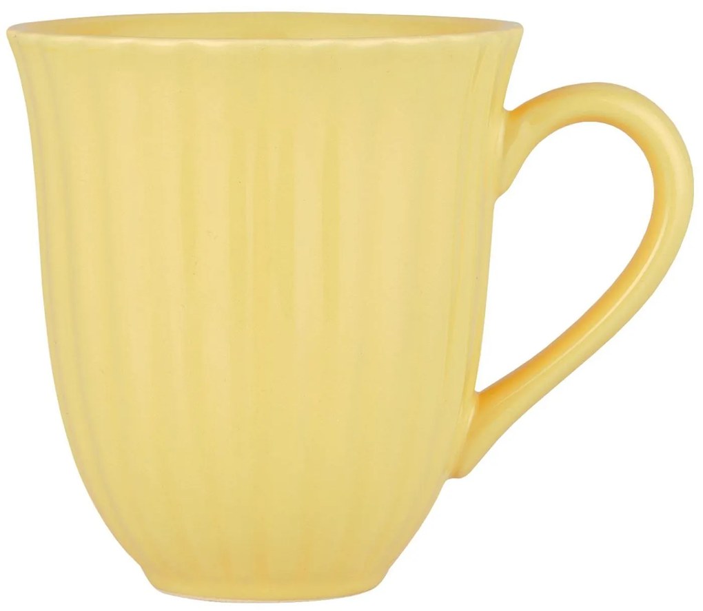 Cana din ceramica galbena cu caneluri MYNTE LEMONADE