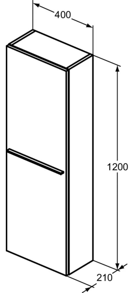 Dulap baie suspendat Ideal Standard i.Life S, 120 cm, o usa, bej nisipiu Bej nisipiu