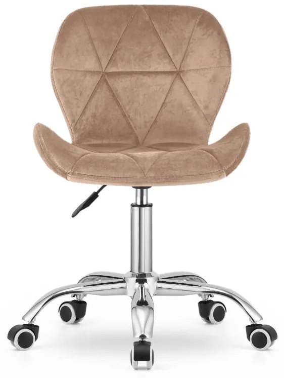 Scaun de birou AVOLA VELVET maro deschis