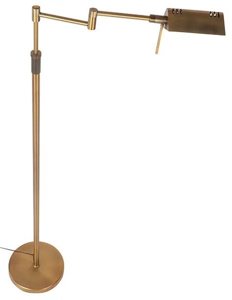 Lampa de podea de design bronz, incluzând LED cu dimmer tactil - Notia