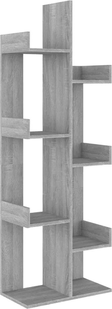 vidaXL Bibliotecă, sonoma gri, 48x25,5x140 cm, lemn prelucrat