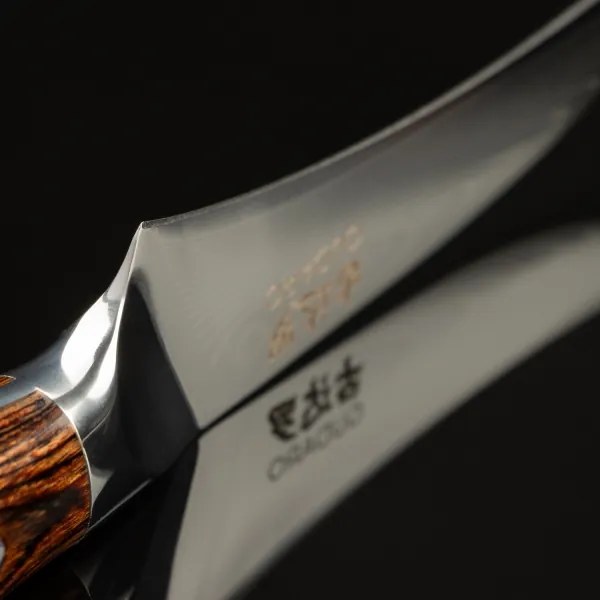 Gudaro - Cuțit pentru fructe din oțel Damasc FENG 3,5, 67 de straturi de oțel damasc, lungime 9,5cm