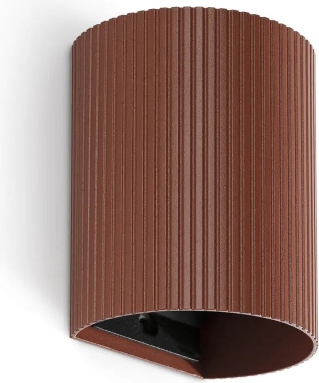 Aplica perete aluminiu striat terracotta, 1xGU10, SOLE round