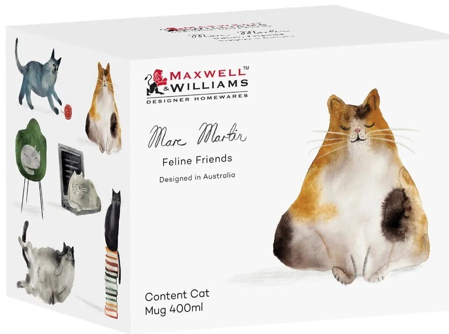 Cană albă din porțelan 400 ml Best Feline Friends – Maxwell & Williams