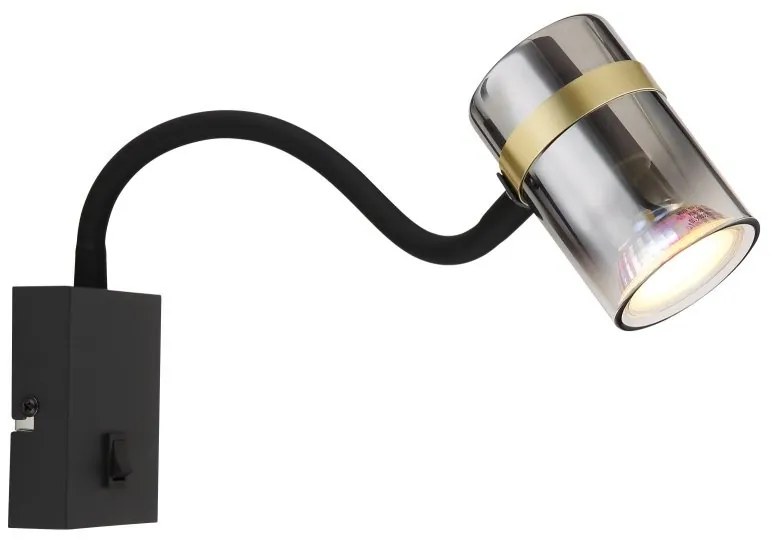 Aplica cu spot design industrial Trabby negru