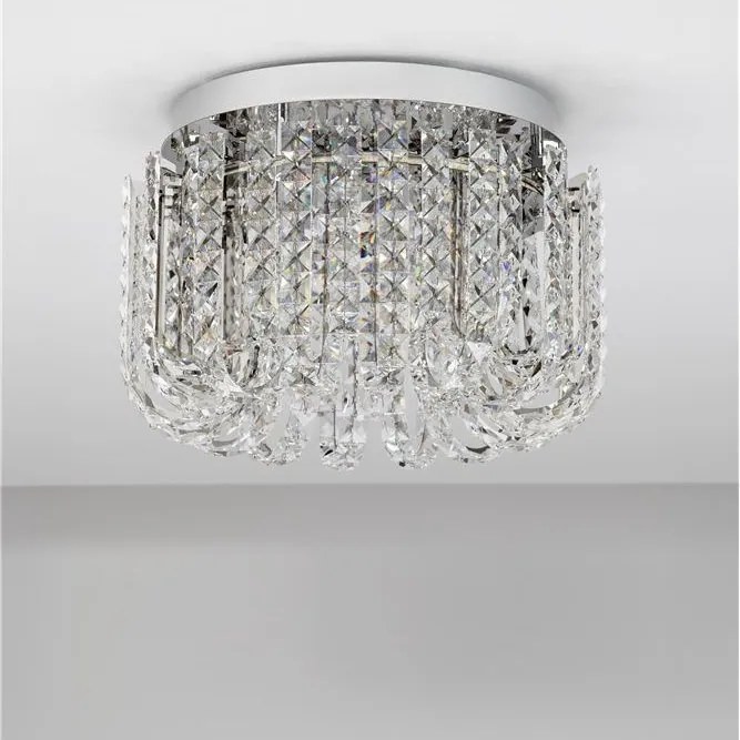 Lustra aplicata LED crom, cristale sticla CELYSIA 50cm