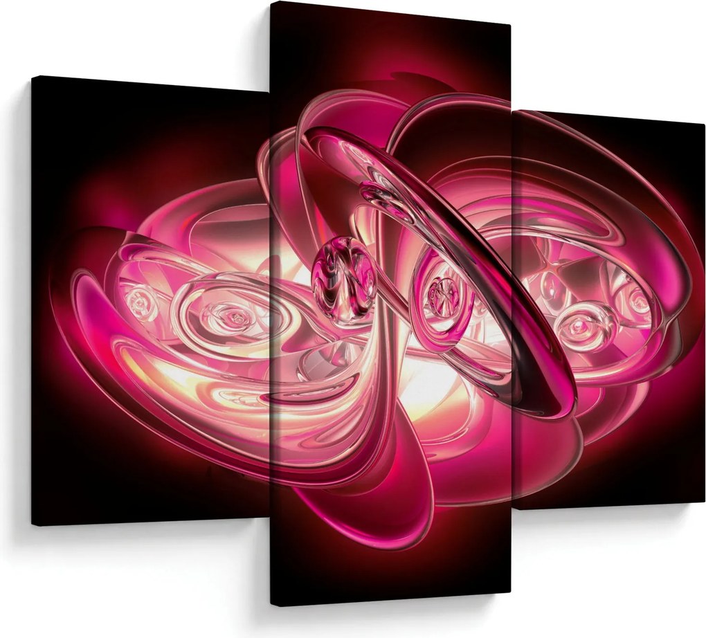 Tabloul cu fractali roz (90x60 cm)