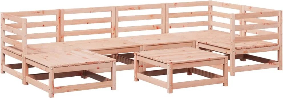 vidaXL Set canapele grădină, 7 piese, lemn masiv brad douglas