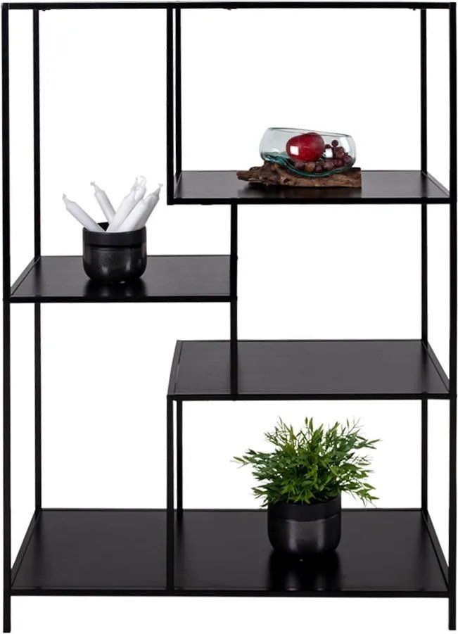 Bibliotecă House Nordic Vita Shelf, 80 x 120 cm, negru